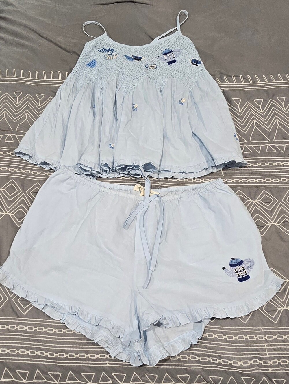Printfresh Naya Short Set In High Tea Toile Size XS